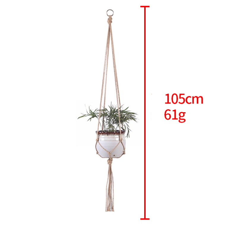 Hand-woven Hanging Basket For a Planter