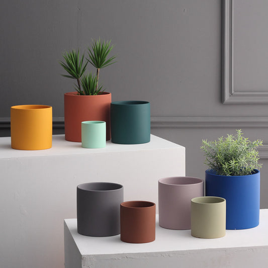 Nordic Industrial Style Colorful Ceramic Flower Pot