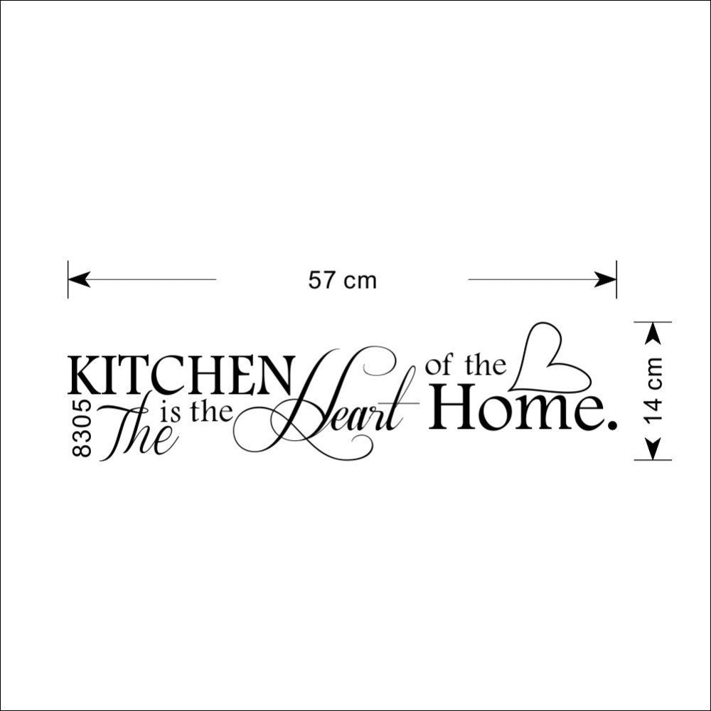 Removable Home Decor Kitchen Is the Heart Of The Home Wall Sticker