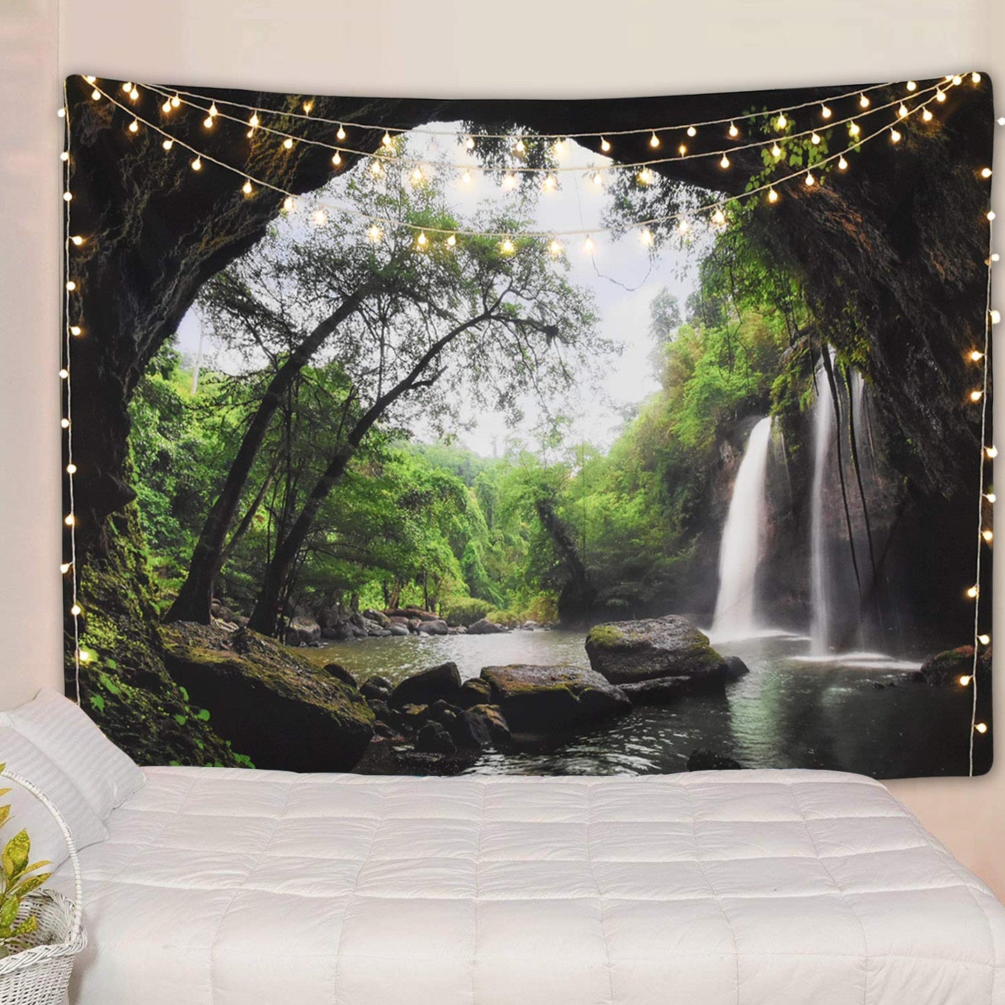 Beautiful Cave Waterfall Tapestry It Will Enhance Any Room