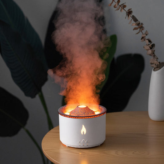 New Two-color Spray Ring Volcano Humidifier