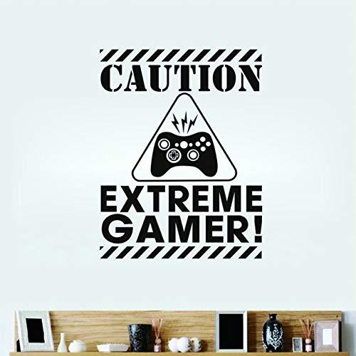 Caution Extreme Gamers Wall Decal