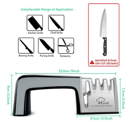 A Four-in-one Use Sharpener For A Kitchen Knife Ships from the US and China